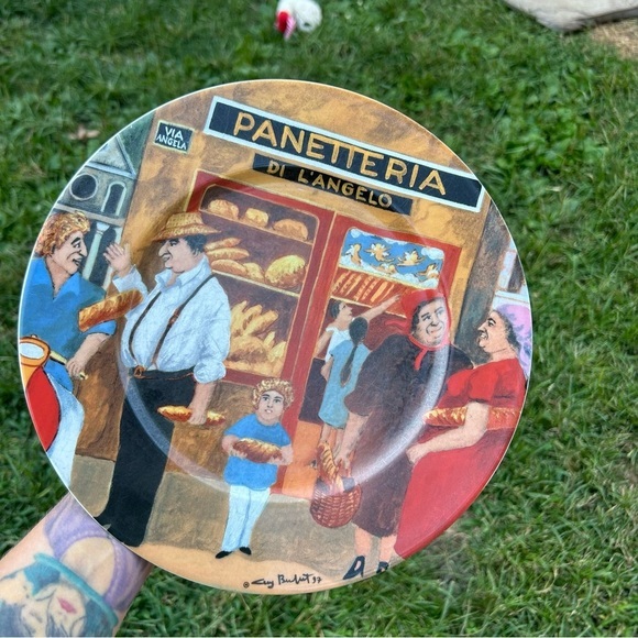 VTG Guy Buffet TUSCAN‎ STOREFRONTS Dinner Plate 10 7/8" Panetteria Replacement - Picture 5 of 6